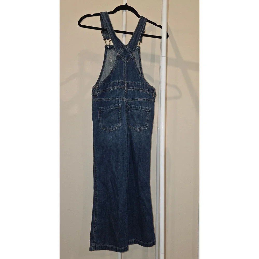 Cat & Jack Girls Medium Wash Denim Overalls Straight Leg Size M 8